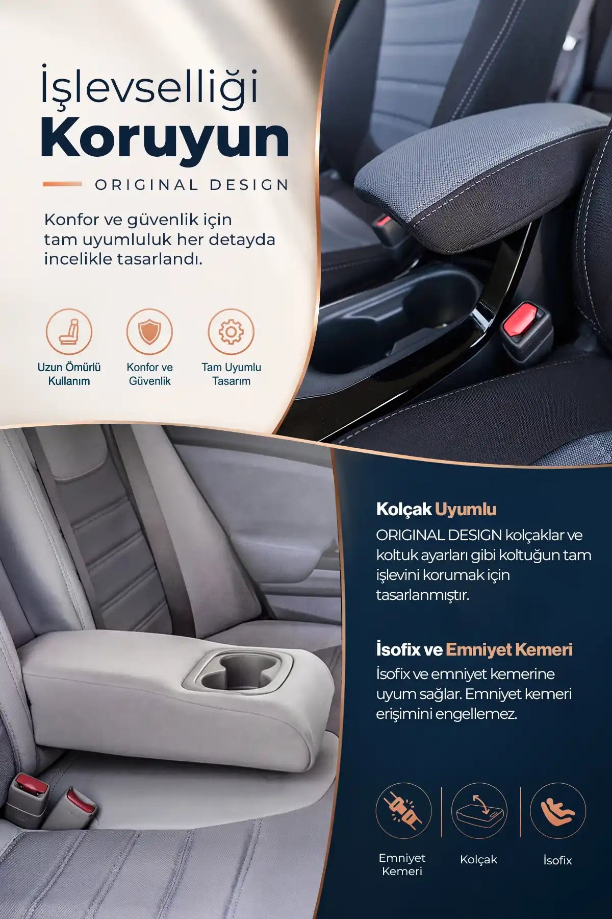 Fiat Linea 2007 Sonrası Araca Özel Koltuk Kılıfı Original Design Siyah Siyah Kırmızı
