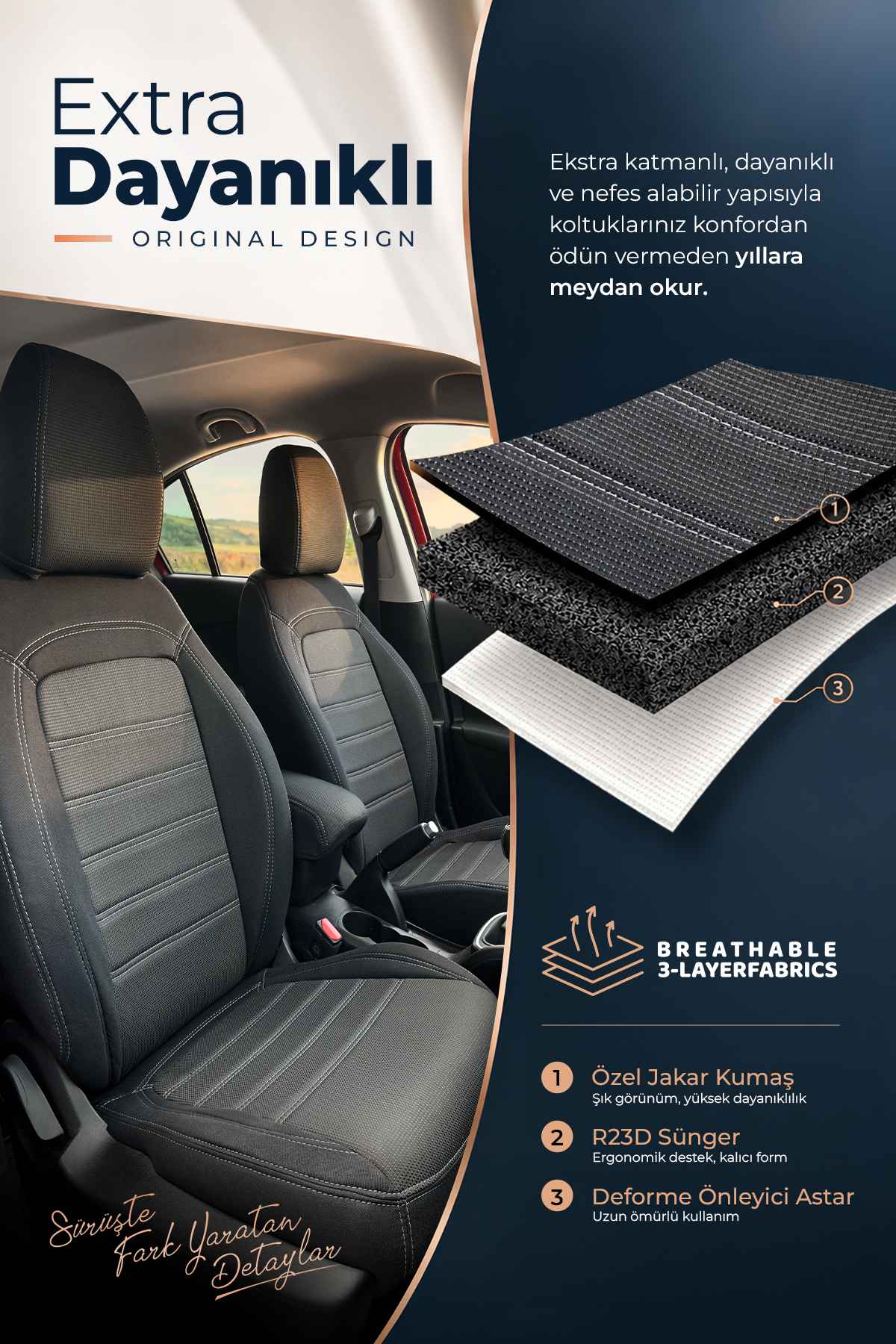 Fiat Linea 2007 Sonrası Araca Özel Koltuk Kılıfı Original Design Siyah Siyah Kırmızı