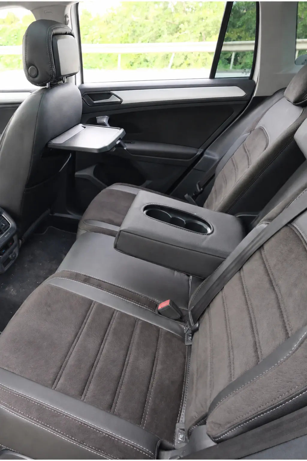 Araca Özel Koltuk Kılıfı - Volkswagen Tiguan - 2016 - 2022 - London Design - Siyah Siyah Füme