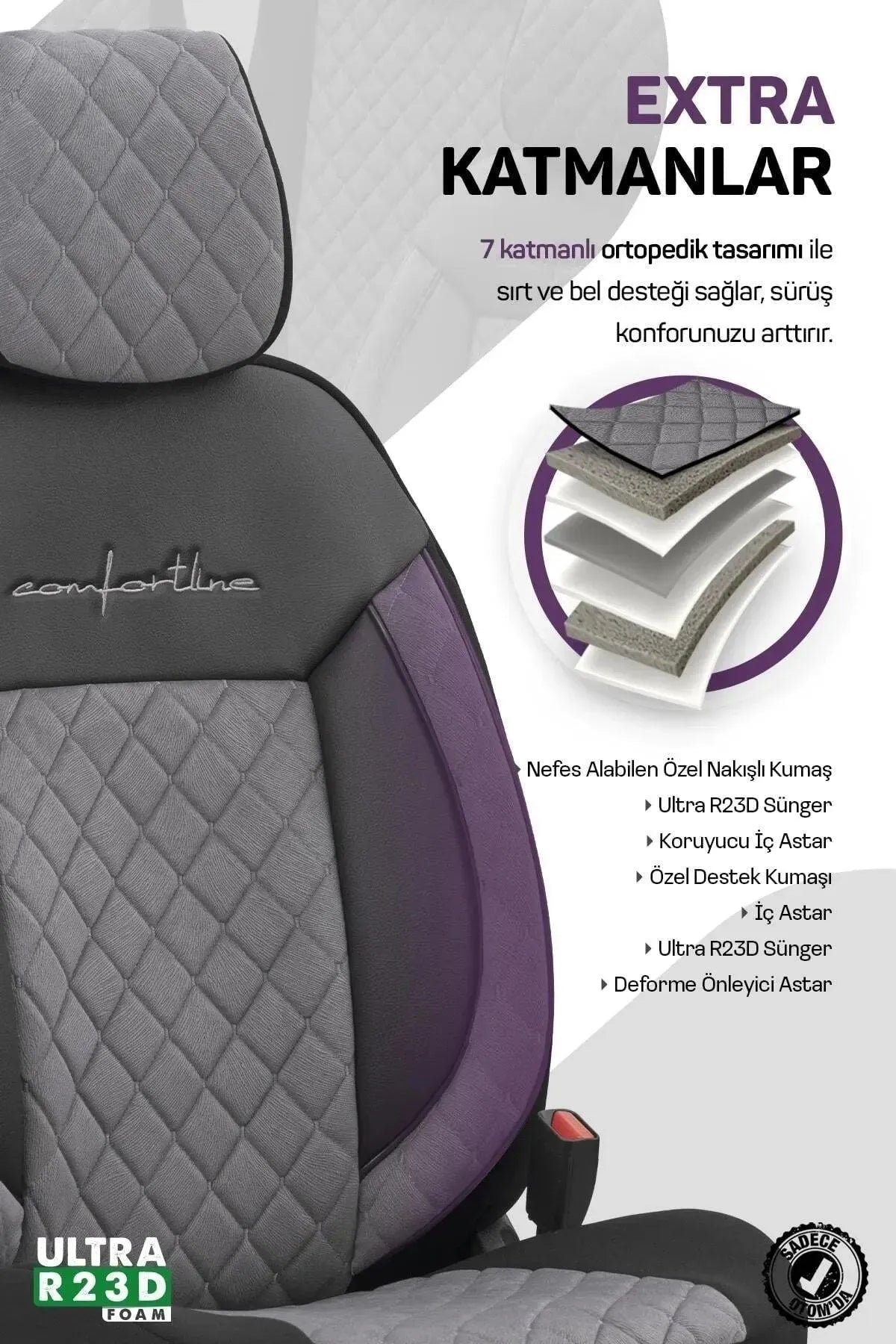 Otom Comfortline Vip Design Oto Koltuk Kılıfı