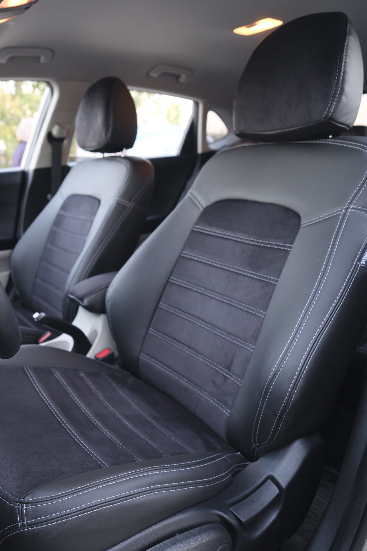 Araca Özel Koltuk Kılıfı - Hyundai i20 - 2015 - 2020 - London Design - Siyah Siyah Füme