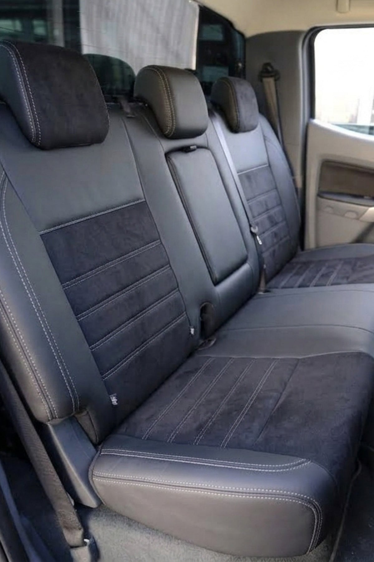 Ford Ranger 2013-2021 Araca Özel Koltuk Kılıfı London Design Siyah Siyah Siyah