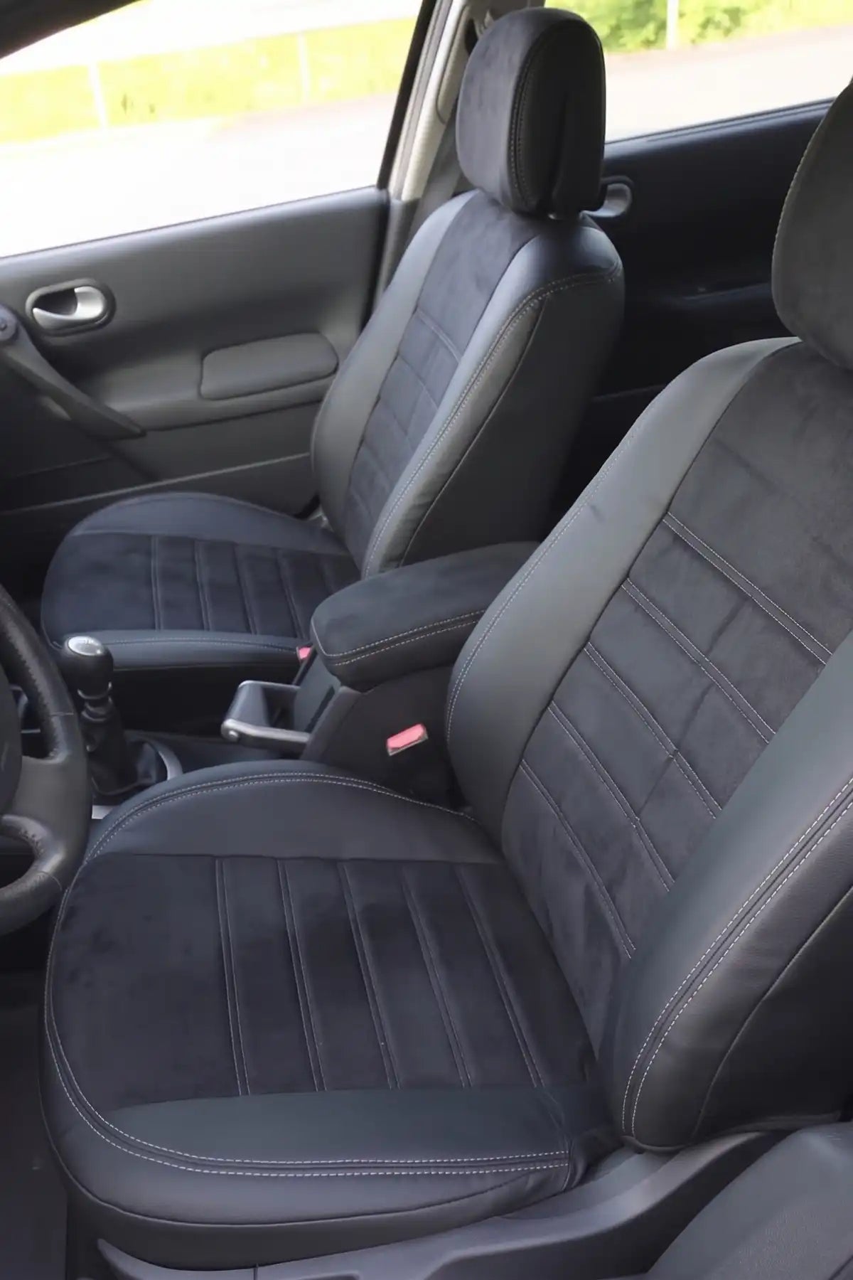 Araca Özel Koltuk Kılıfı - Renault Megane - 2004-2010 - London Design - Siyah Siyah Füme