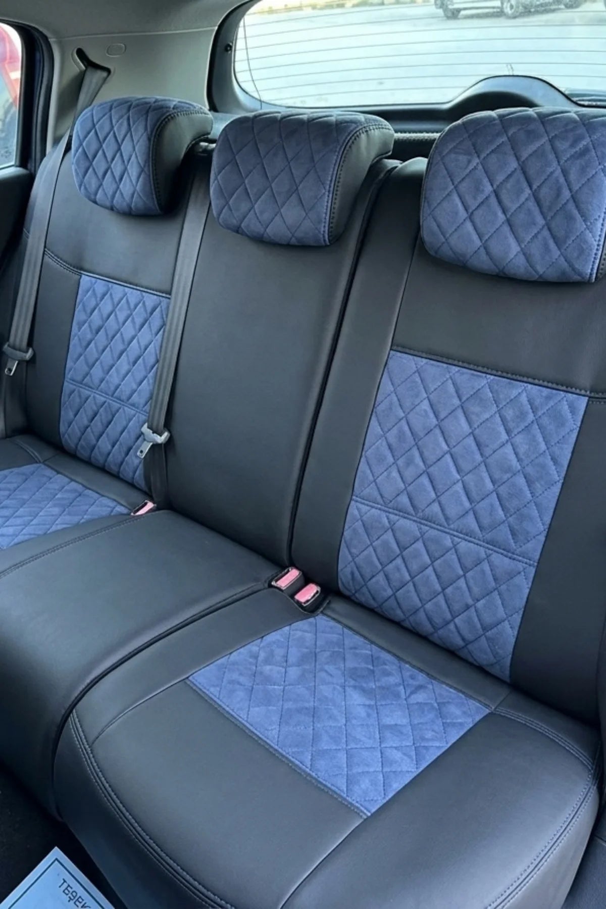 Araca Özel Koltuk Kılıfı  Renault Megane 1996-2004 Madrid Design Mavi Siyah Mavi