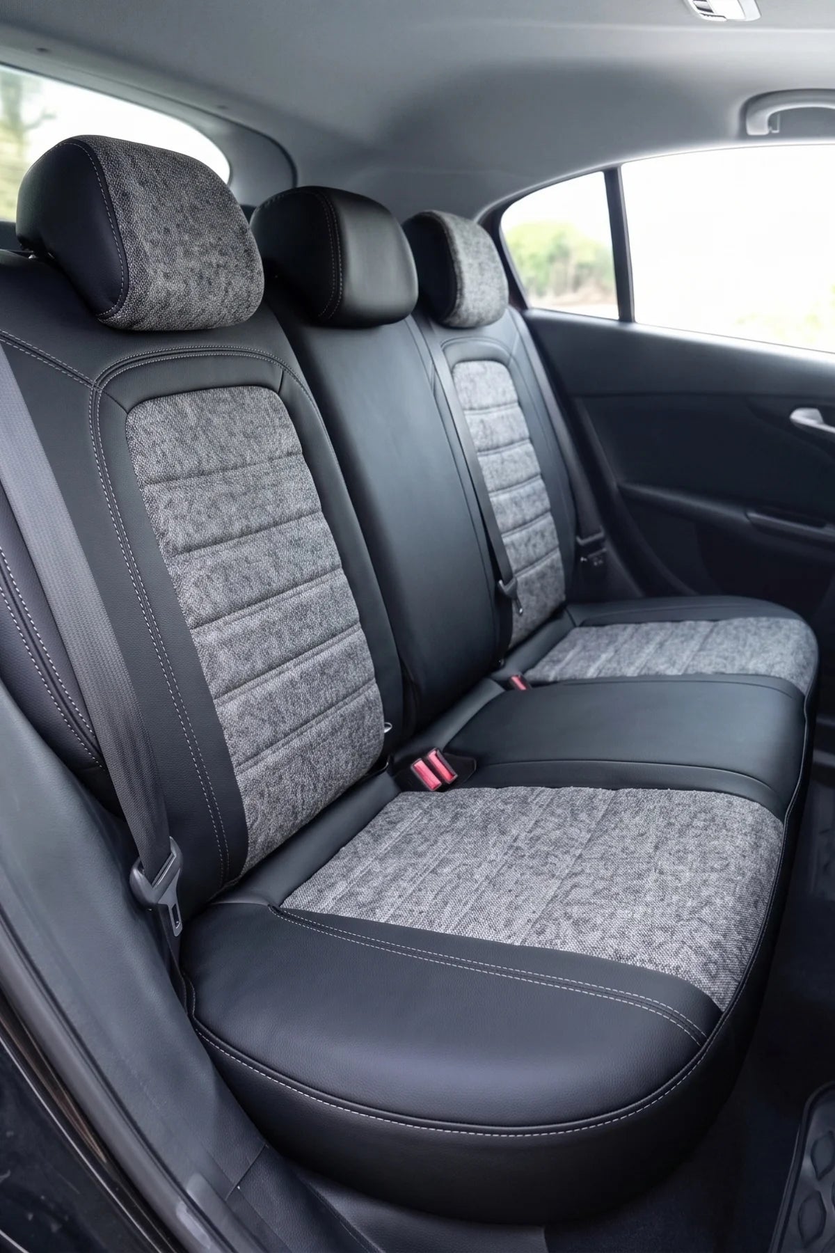 Araca Özel Koltuk Kılıfı  Fiat Egea Cross  2020 Sonrası Cotton Design Füme Siyah Gri