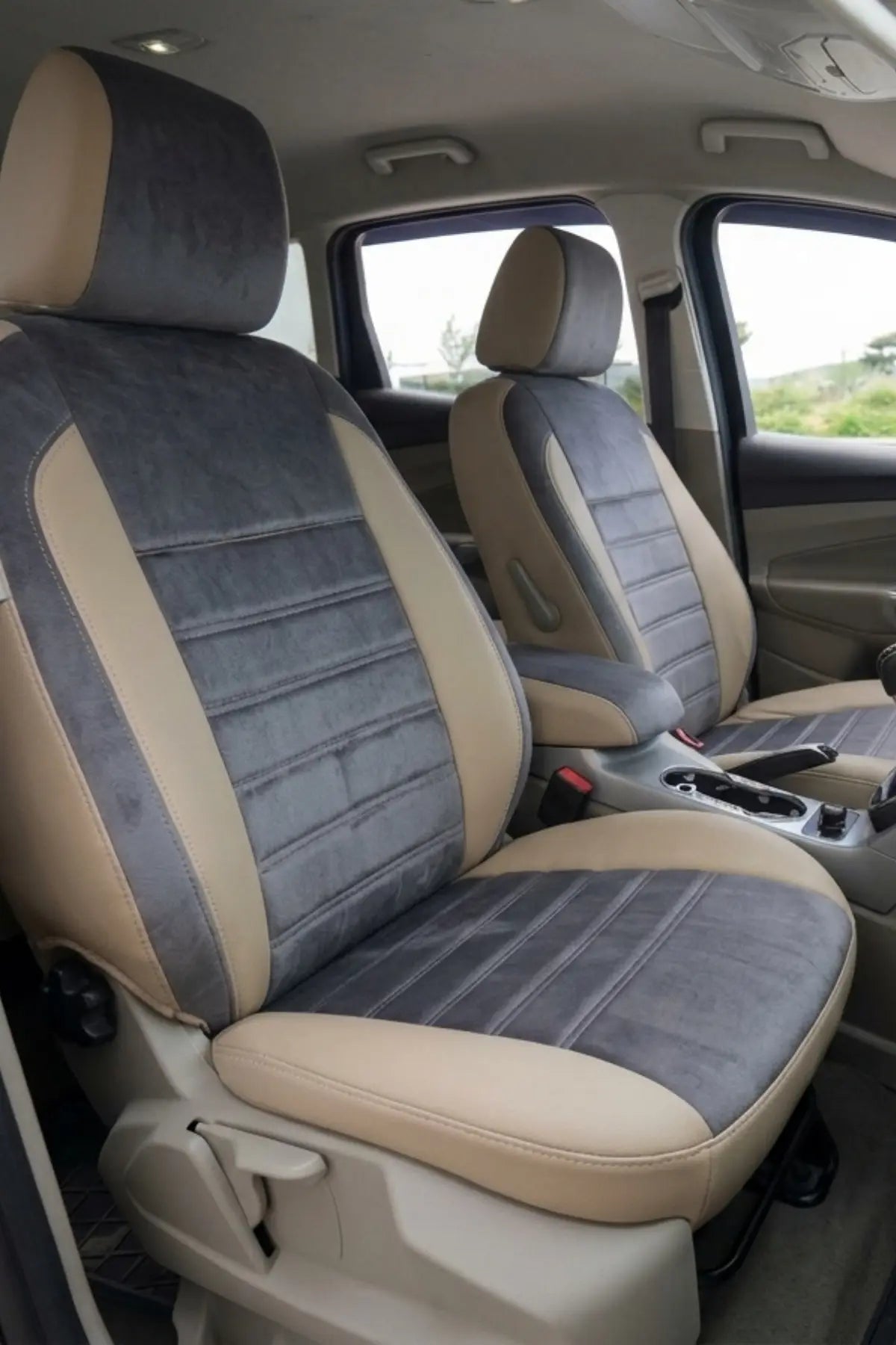 Ford C Max  2003 - 2010 Araca Özel Koltuk Kılıfı London Design Füme Bej Füme