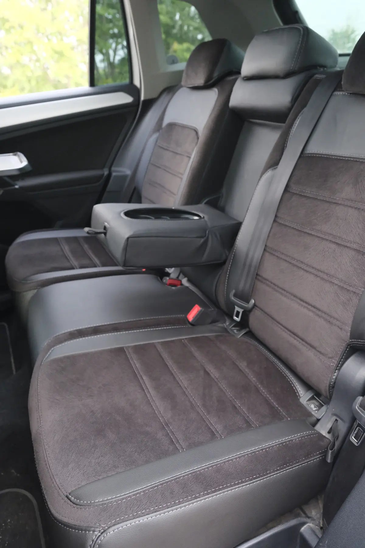Araca Özel Koltuk Kılıfı - Volkswagen Tiguan - 2016 - 2022 - London Design - Siyah Siyah Füme