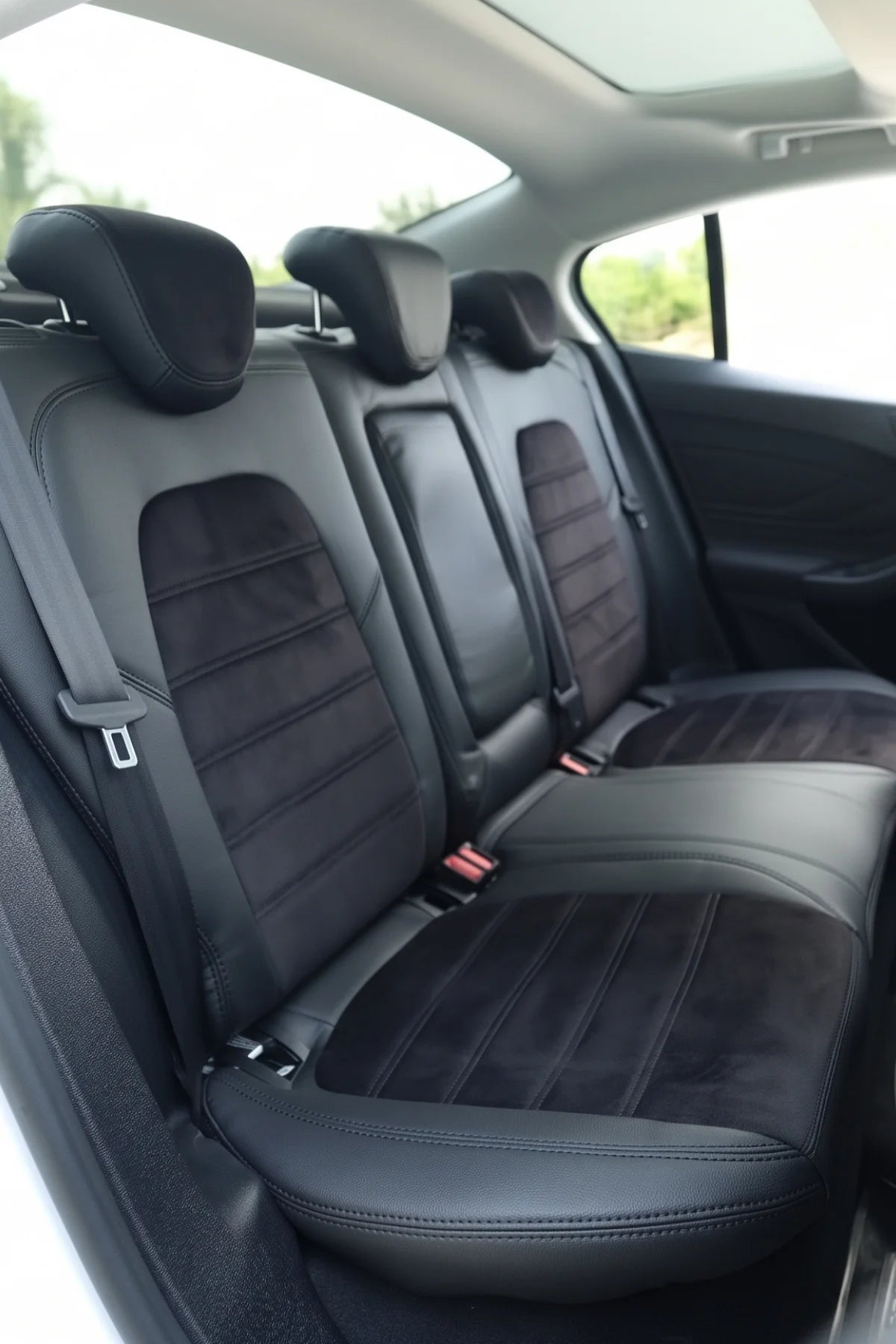 Ford Focus 2018 Sonrası Araca Özel Koltuk Kılıfı London Design Siyah Siyah Siyah