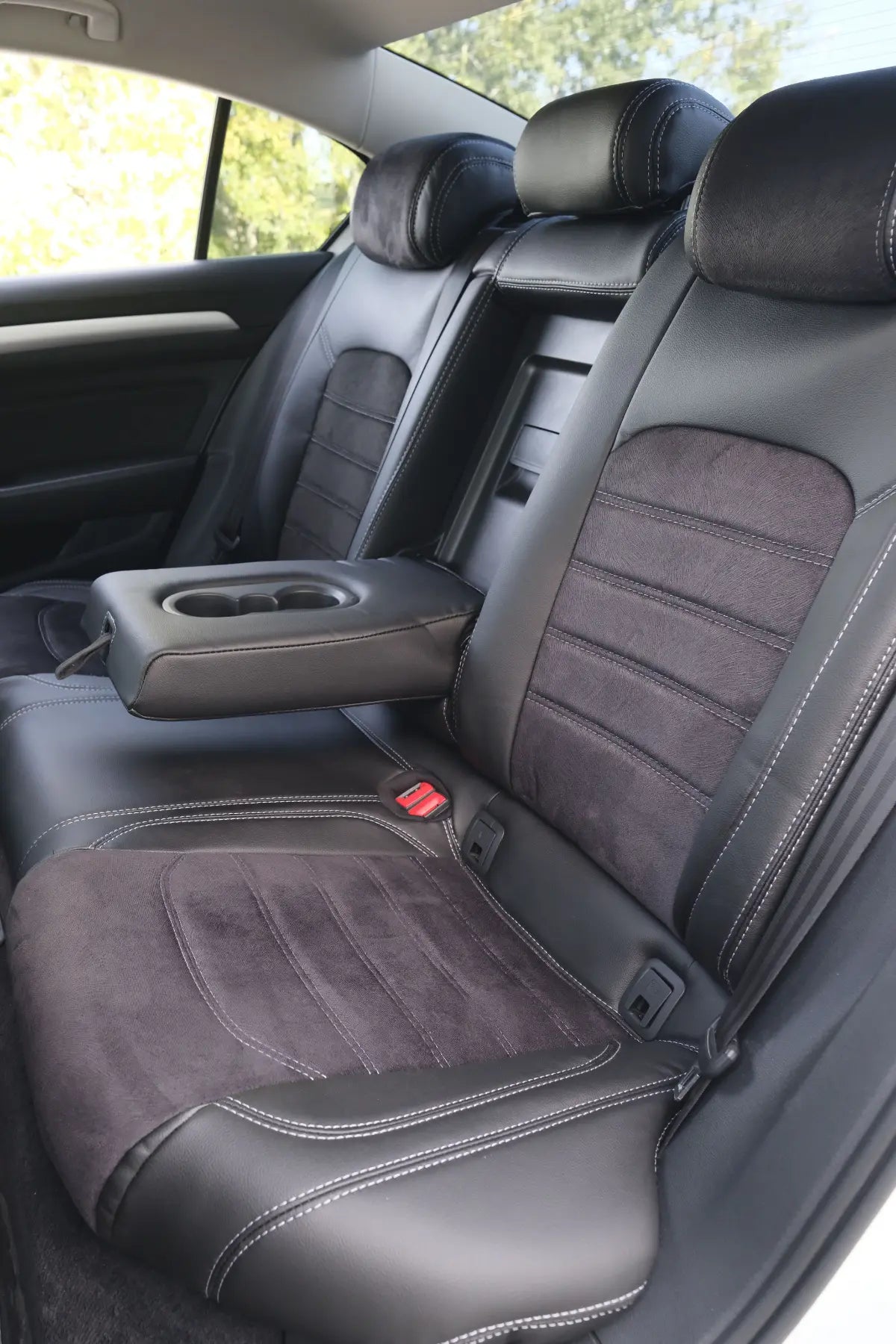 Araca Özel Koltuk Kılıfı - Volkswagen Passat - 2015 - 2022 London Design - Siyah Siyah Füme