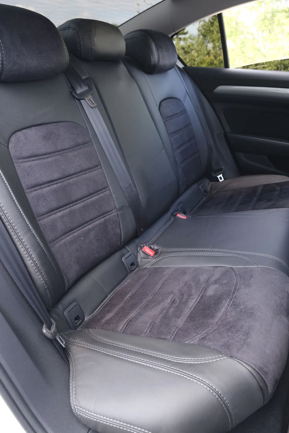 Araca Özel Koltuk Kılıfı - Volkswagen Passat - 2015-2022 - London Design - Siyah Siyah Füme