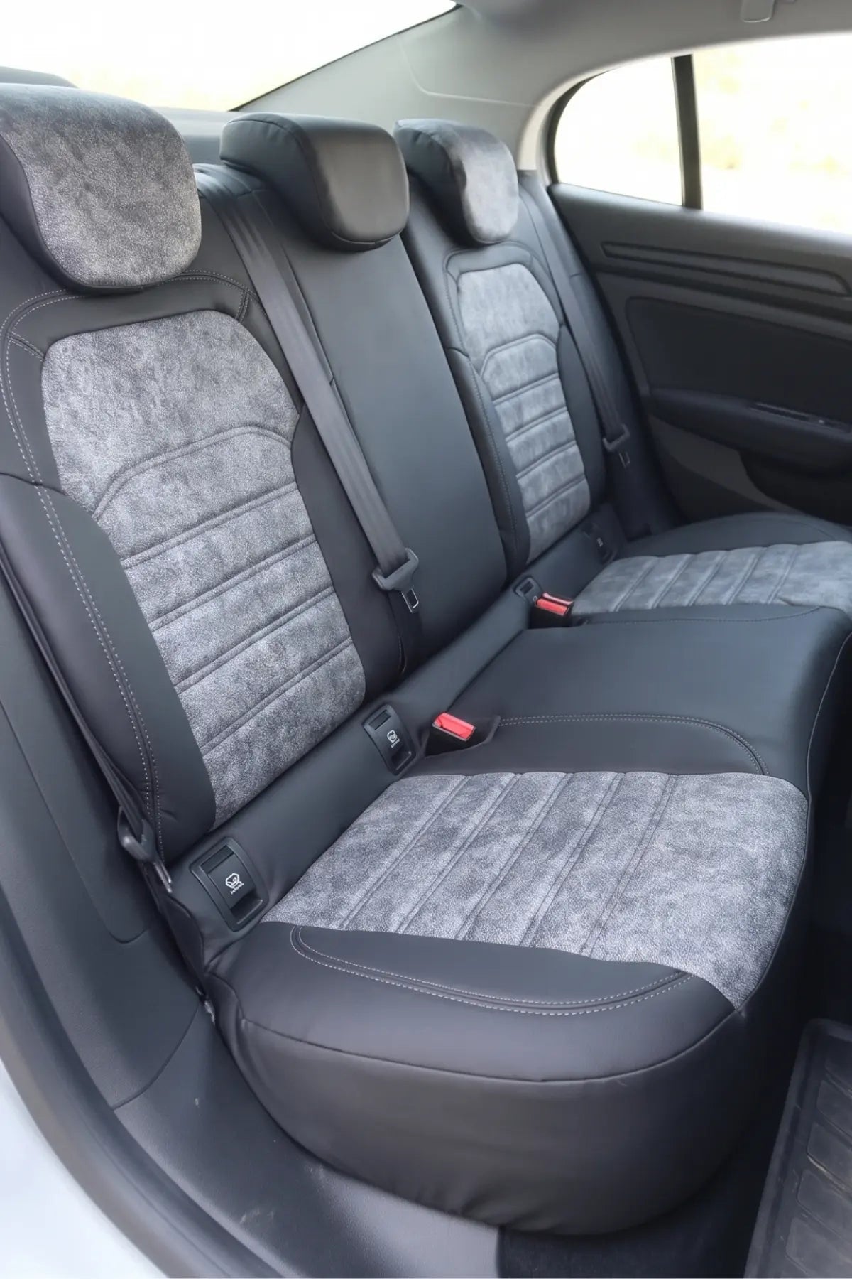 Araca Özel Koltuk Kılıfı - Renault Megane - 2016 Sonrası - Milano Design - Füme Siyah Füme