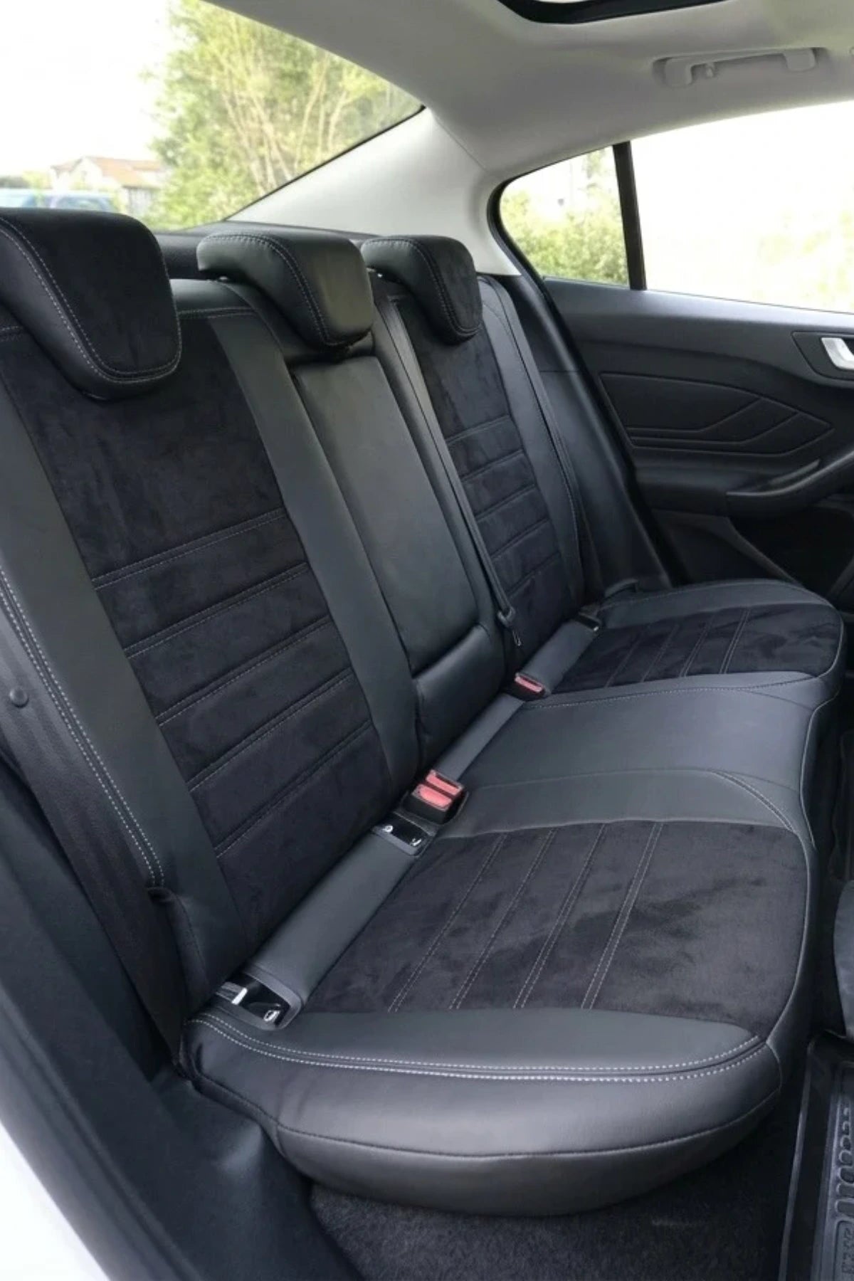 Ford Focus 2018 Sonrası Araca Özel Koltuk Kılıfı London Design Siyah Siyah Füme