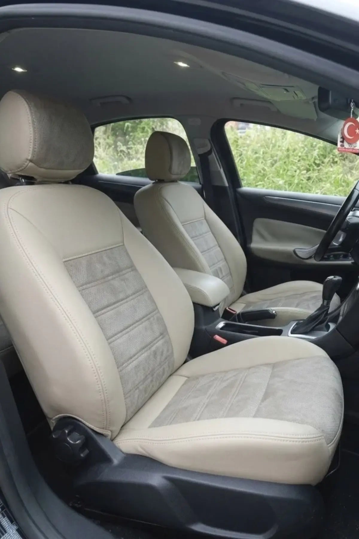 Ford Mondeo 2007-2014 Araca Özel Koltuk Kılıfı London Design Bej Bej Krem