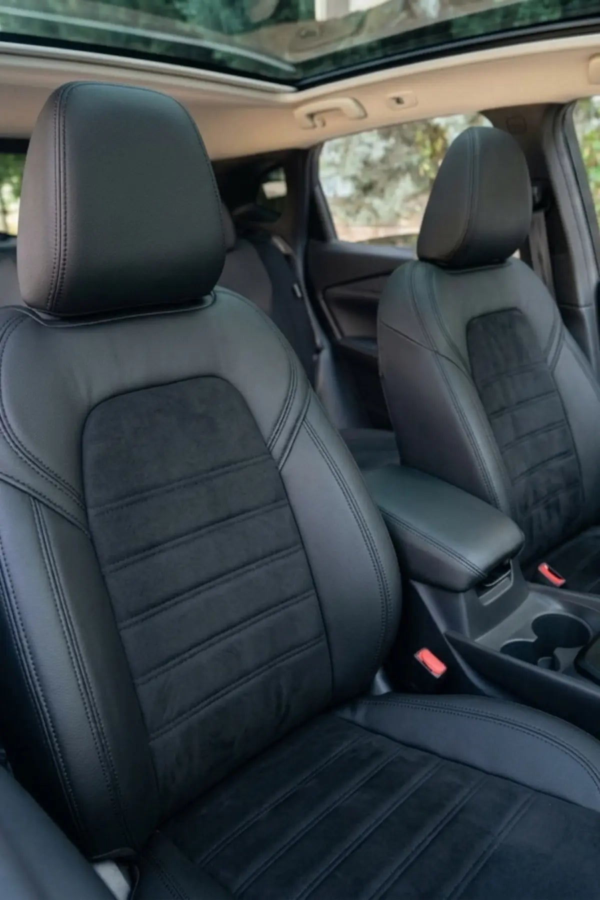Nissan Qashqai 2021 Sonrası Araca Özel Koltuk Kılıfı London Design Siyah Siyah Siyah