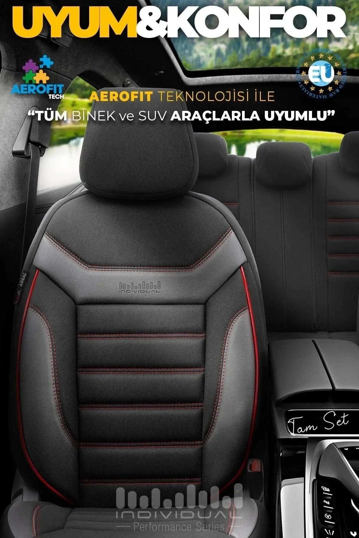 Otom Individual Design Ekstra Destekli Oto Koltuk Kılıfı - OtomBayi