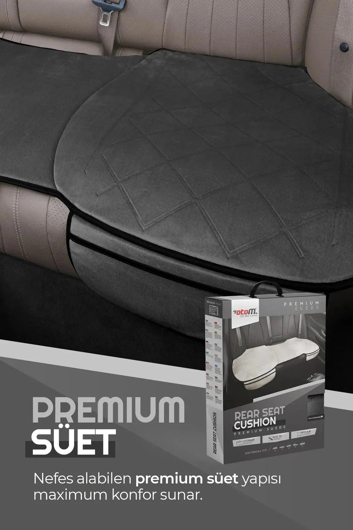 Otom Premium Koruyucu Arka Koltuk Minderi Yüksek Kalite - Süet - OtomBayi