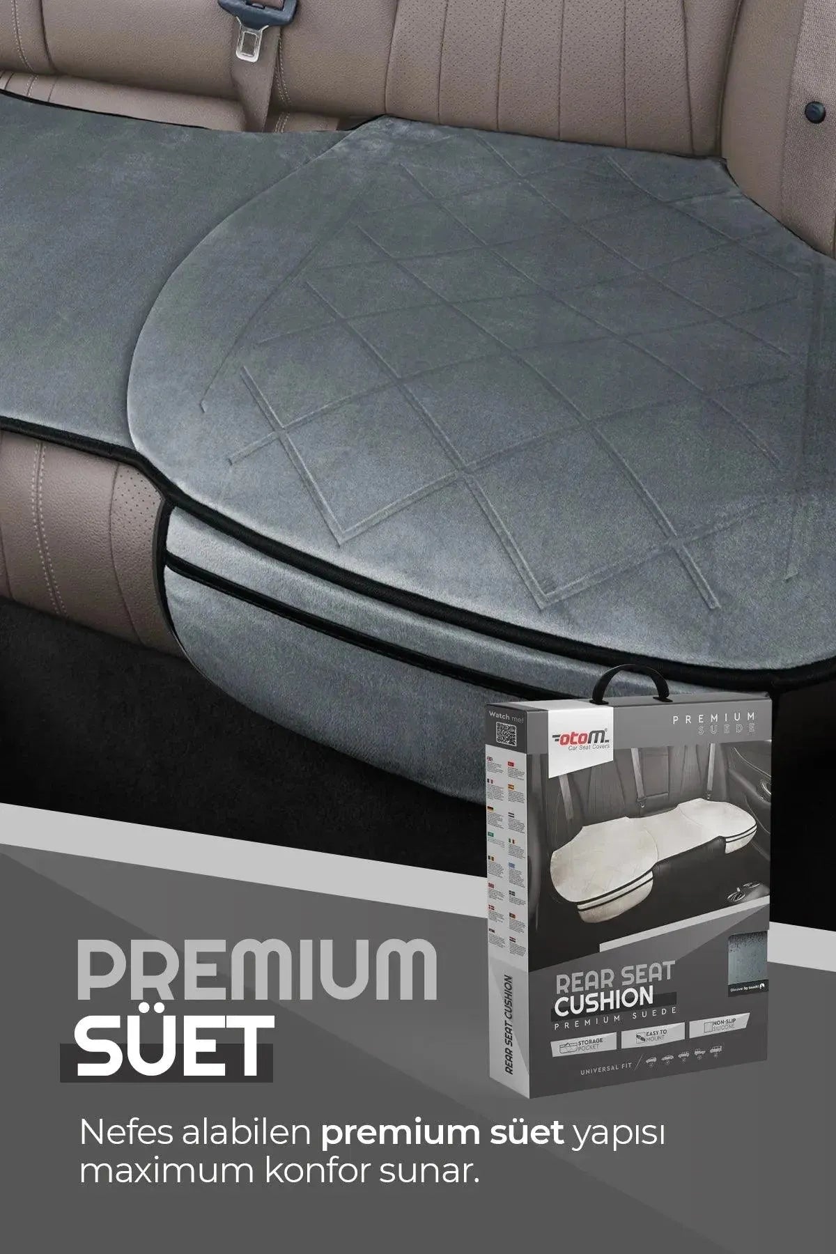 Otom Premium Koruyucu Arka Koltuk Minderi Yüksek Kalite - Süet - OtomBayi
