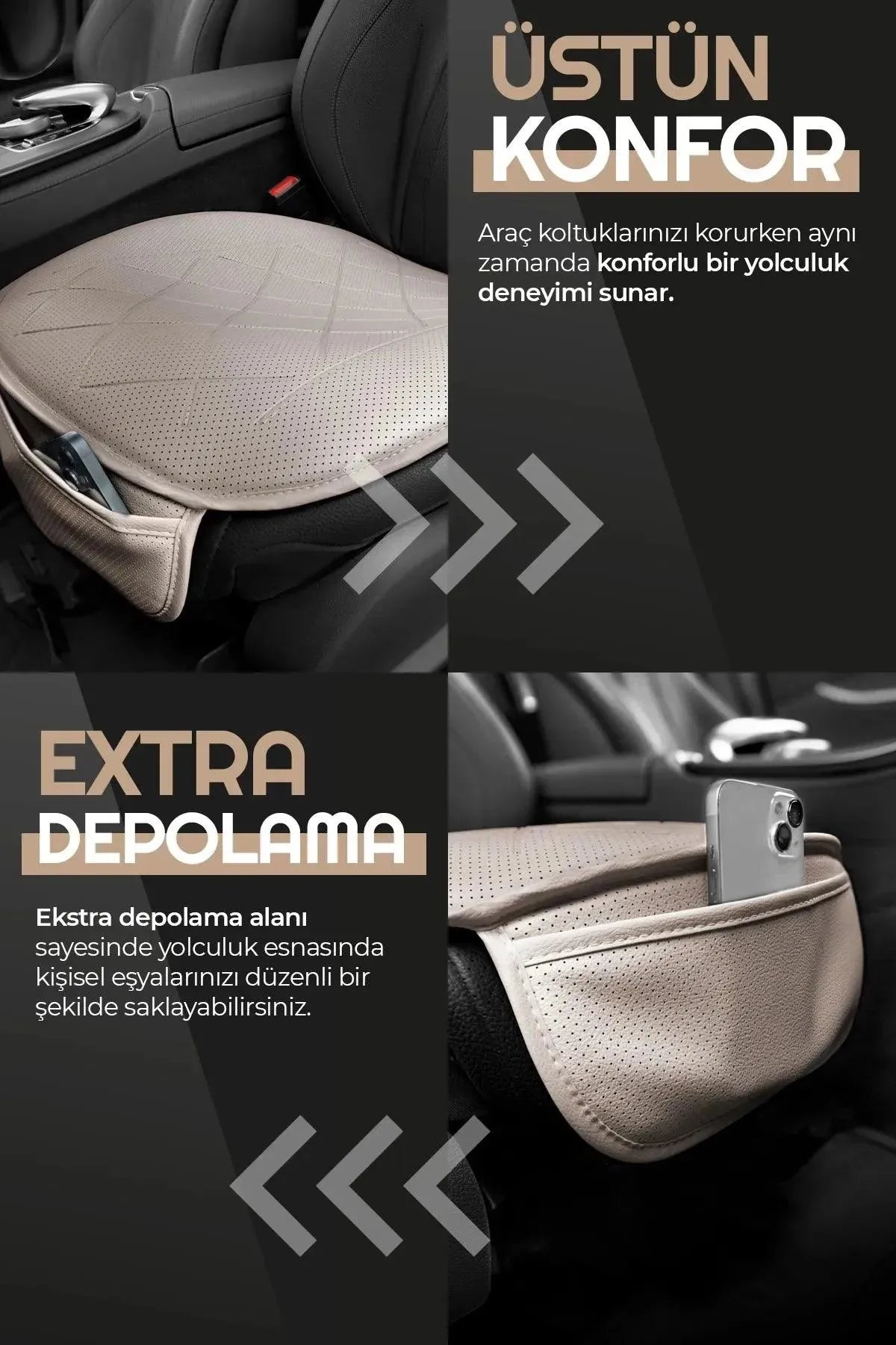 Otom Premium Ön Koltuk Minderi - Deri - OtomBayi