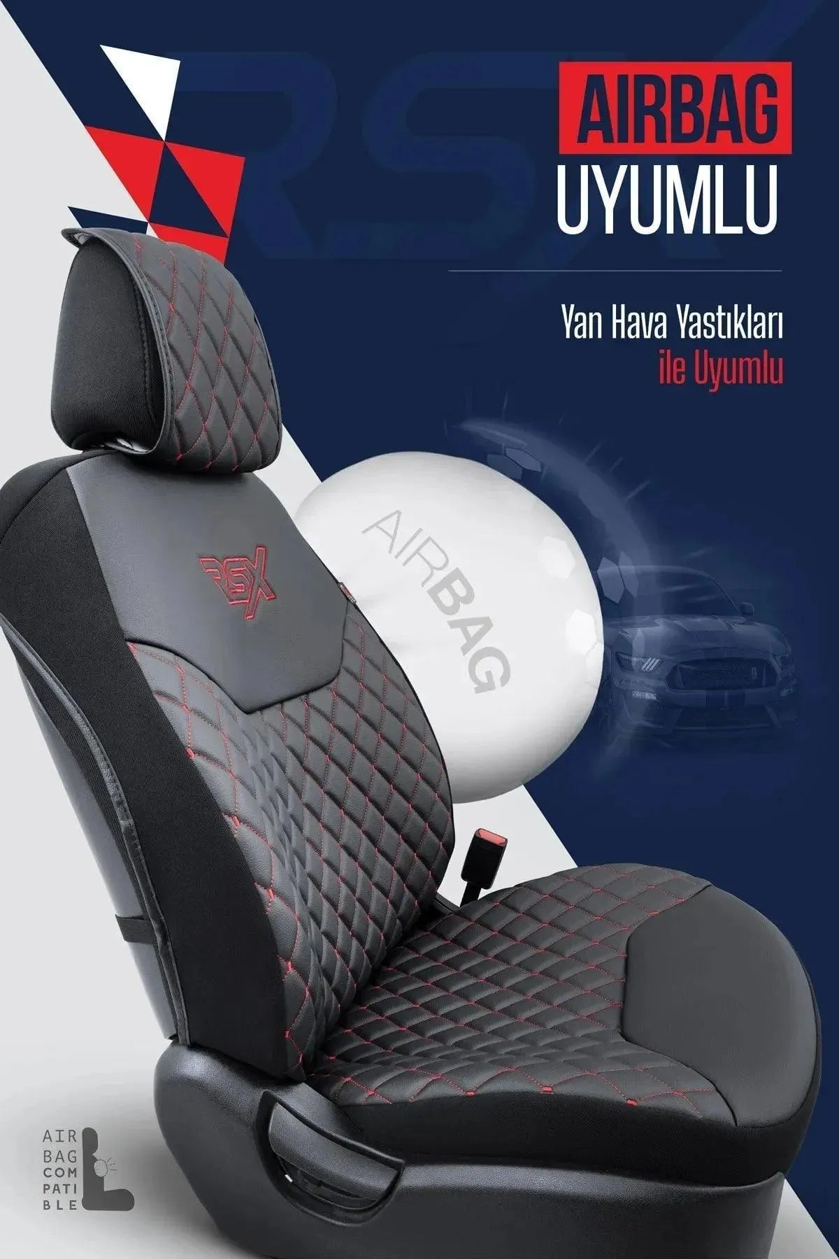 Otom Rsx Diamond Koruyucu Oto Koltuk Minderi Deri - OtomBayi