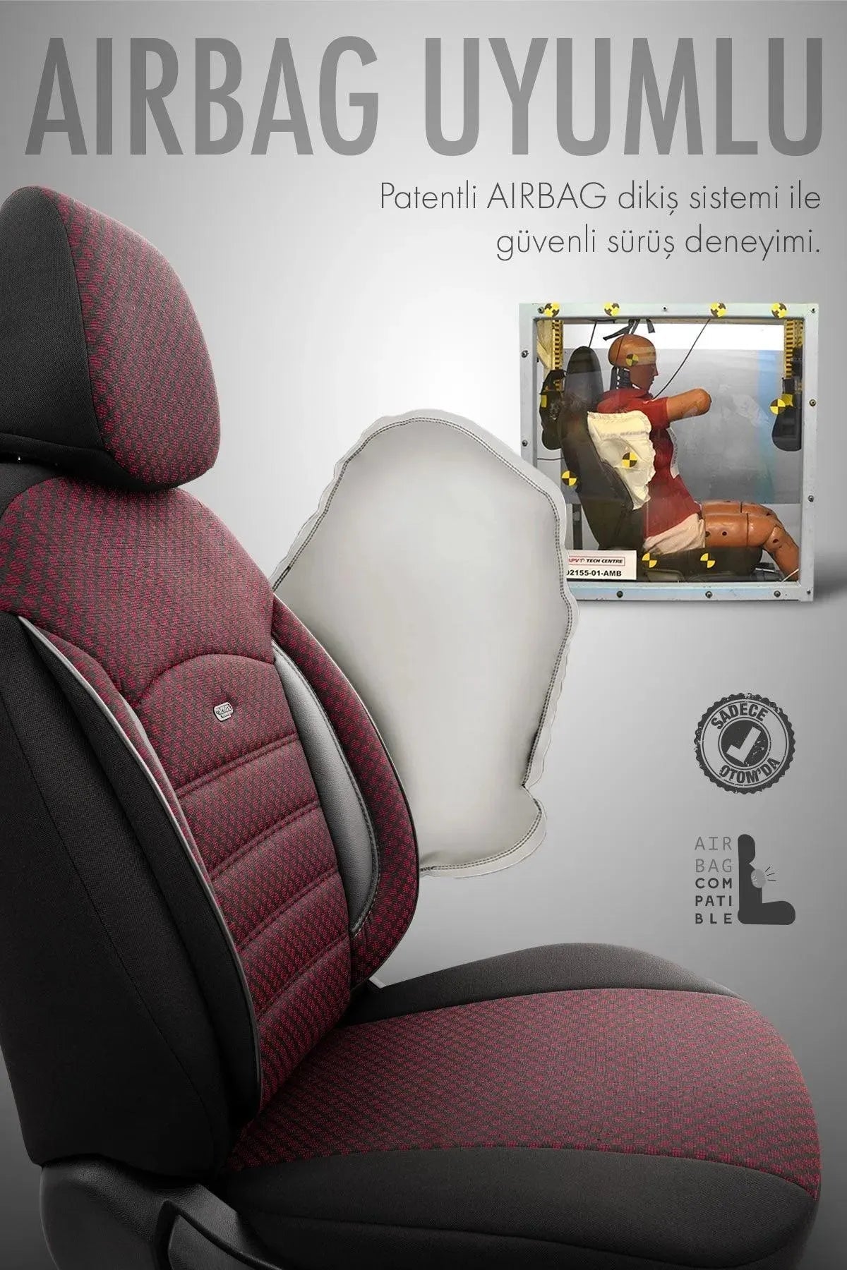 Otom Sport Plus Ekstra Destekli Özel Dokulu Oto Koltuk Kılıfı - OtomBayi