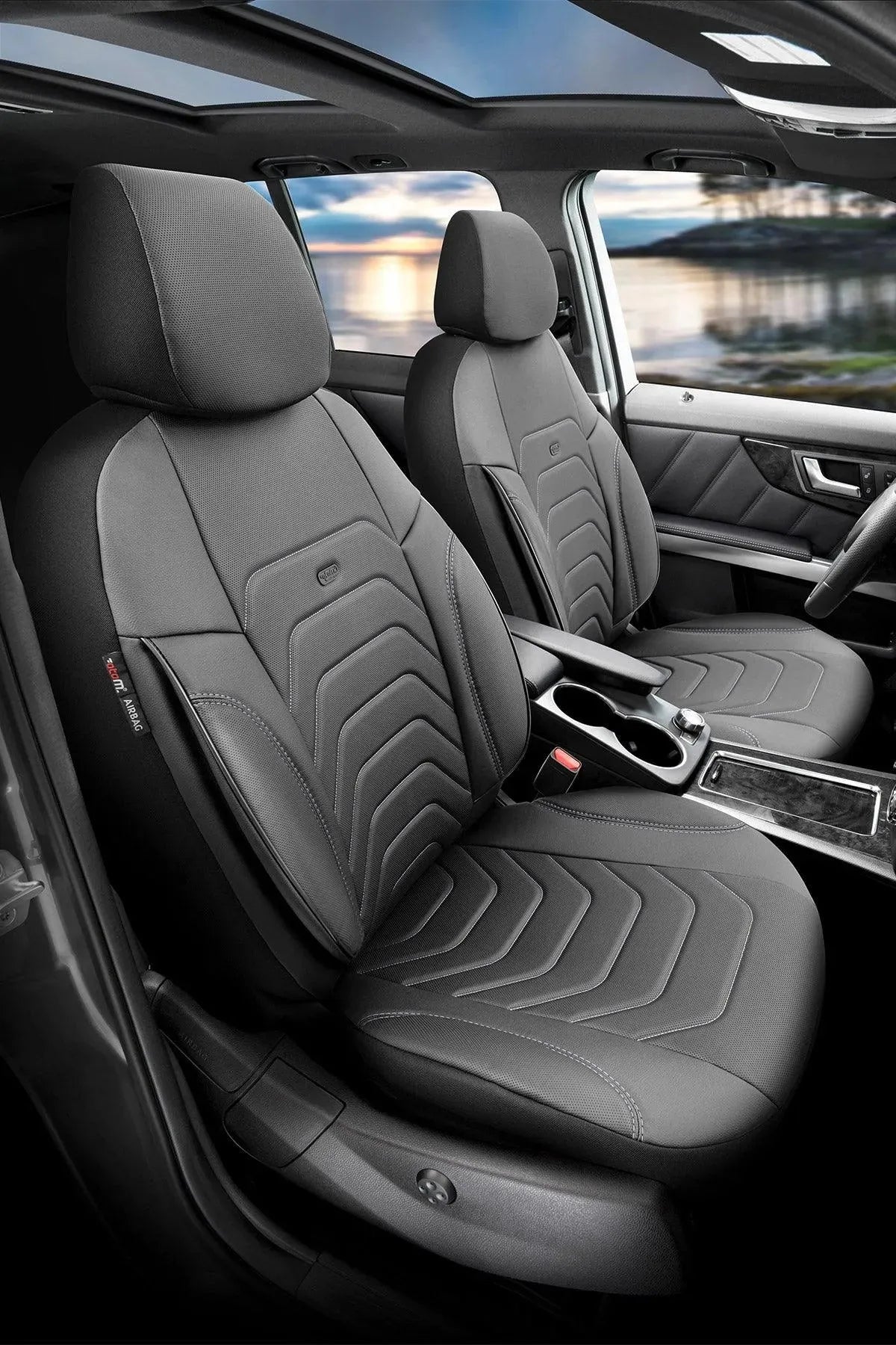 Otom Yeni Core Design Premium Deri Oto Koltuk Kılıfı Tam Set - OtomBayi