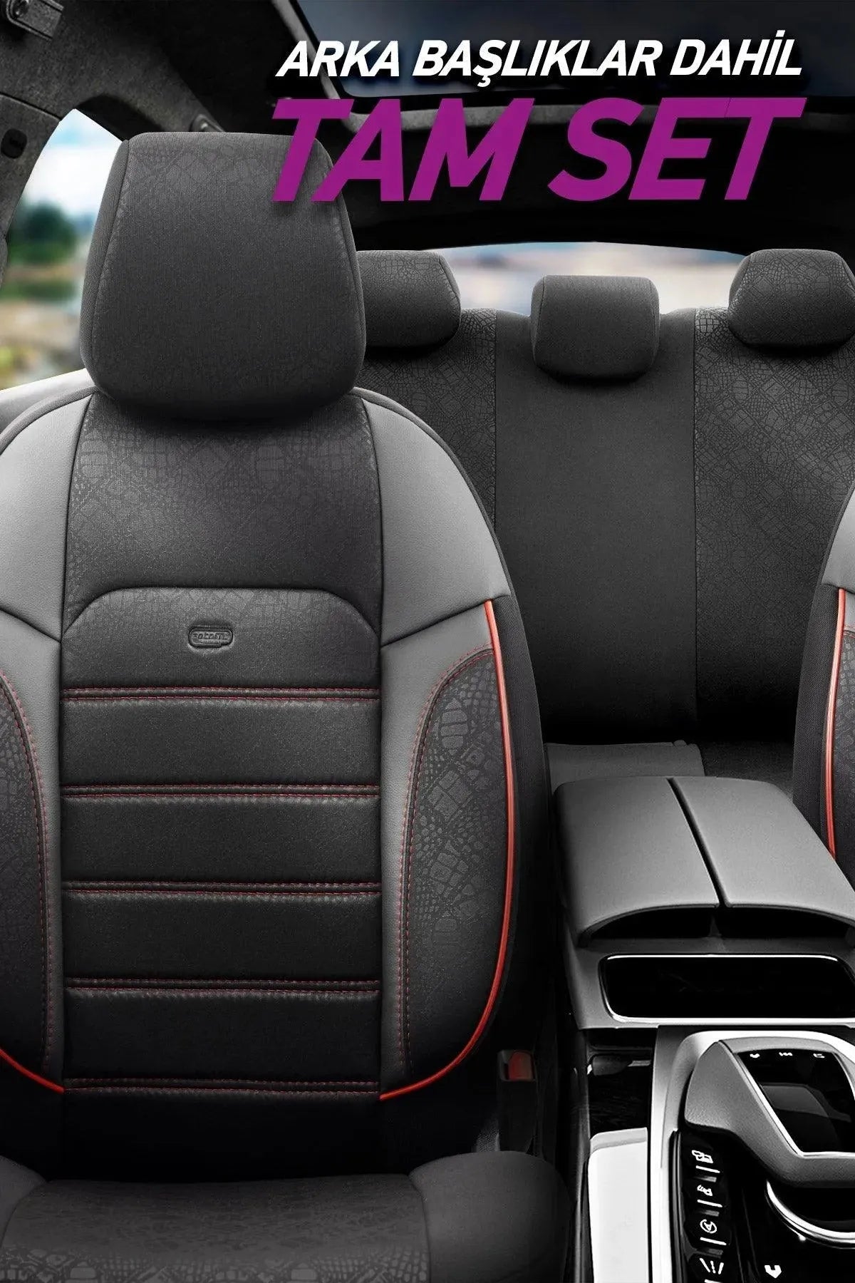 Otom Yeni Prive Design Pamuklu Kumaş Oto Koltuk Kılıfı Tam Set - OtomBayi
