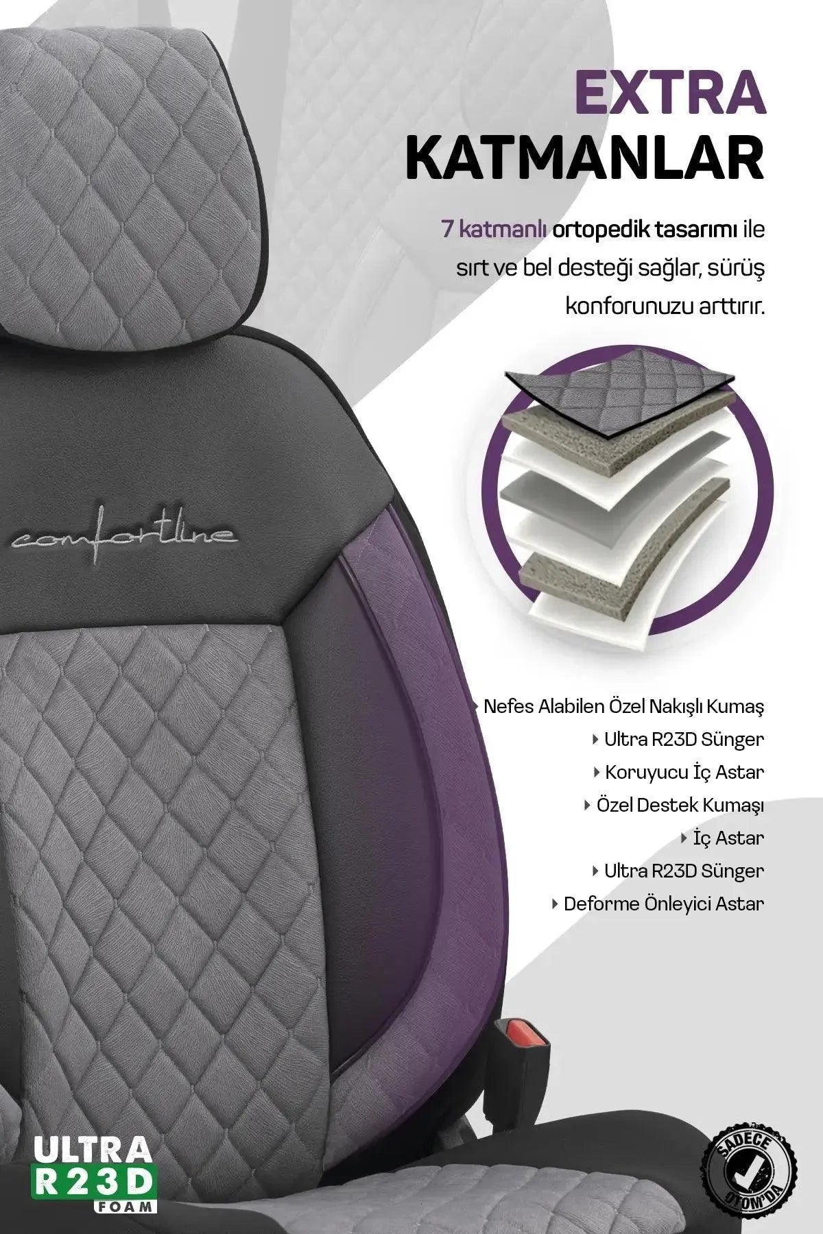 Otom Comfortline Vip Design Oto Koltuk Kılıfı