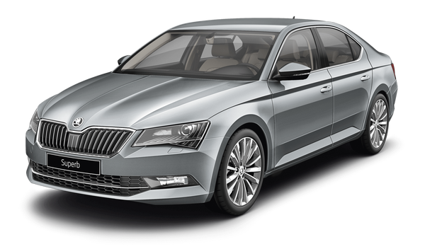 Silver car side view photo showing the full side profile of a modern sedan