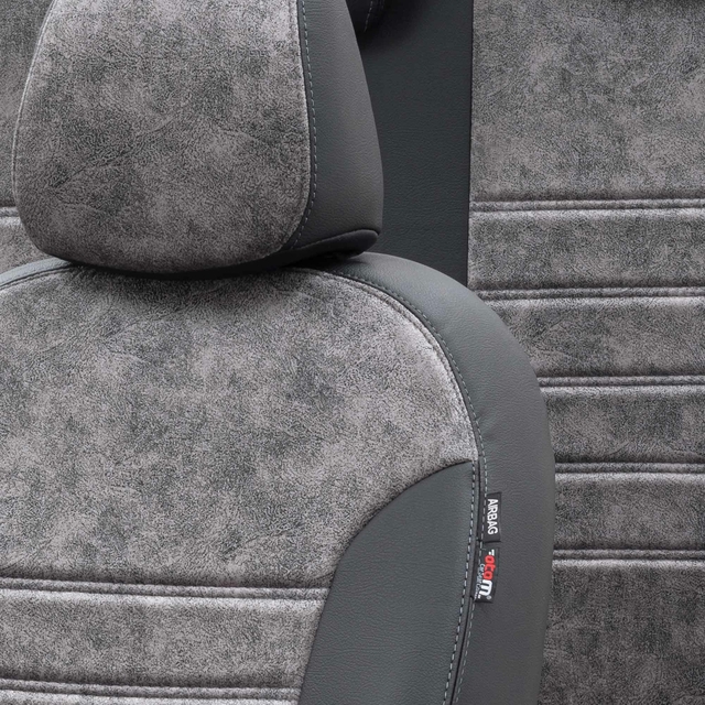 Otom Ford Ranger 2012-2018 Özel Üretim Koltuk Kılıfı Milano Design Füme - Siyah - 3