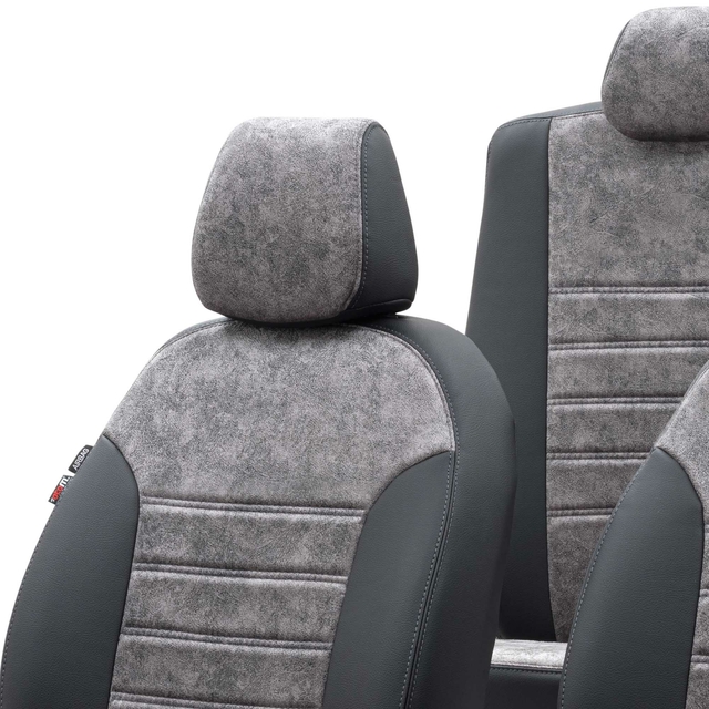 Otom Ford Ranger 2012-2018 Özel Üretim Koltuk Kılıfı Milano Design Füme - Siyah - 4