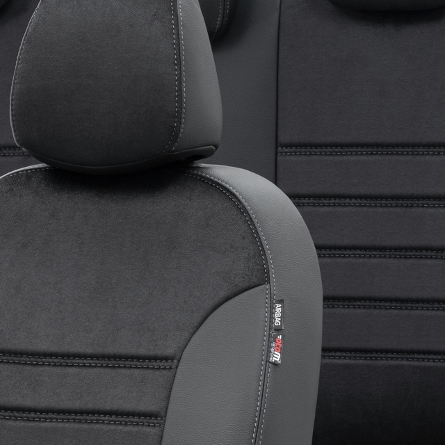 Otom Ford Ranger 2012-2018 Özel Üretim Koltuk Kılıfı Milano Design Siyah - 3