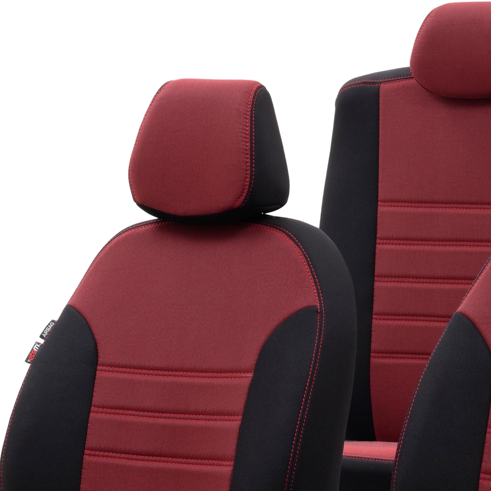 Otom Ford Ranger 2012-2018 Özel Üretim Koltuk Kılıfı Original Design Kırmızı - Siyah - 4