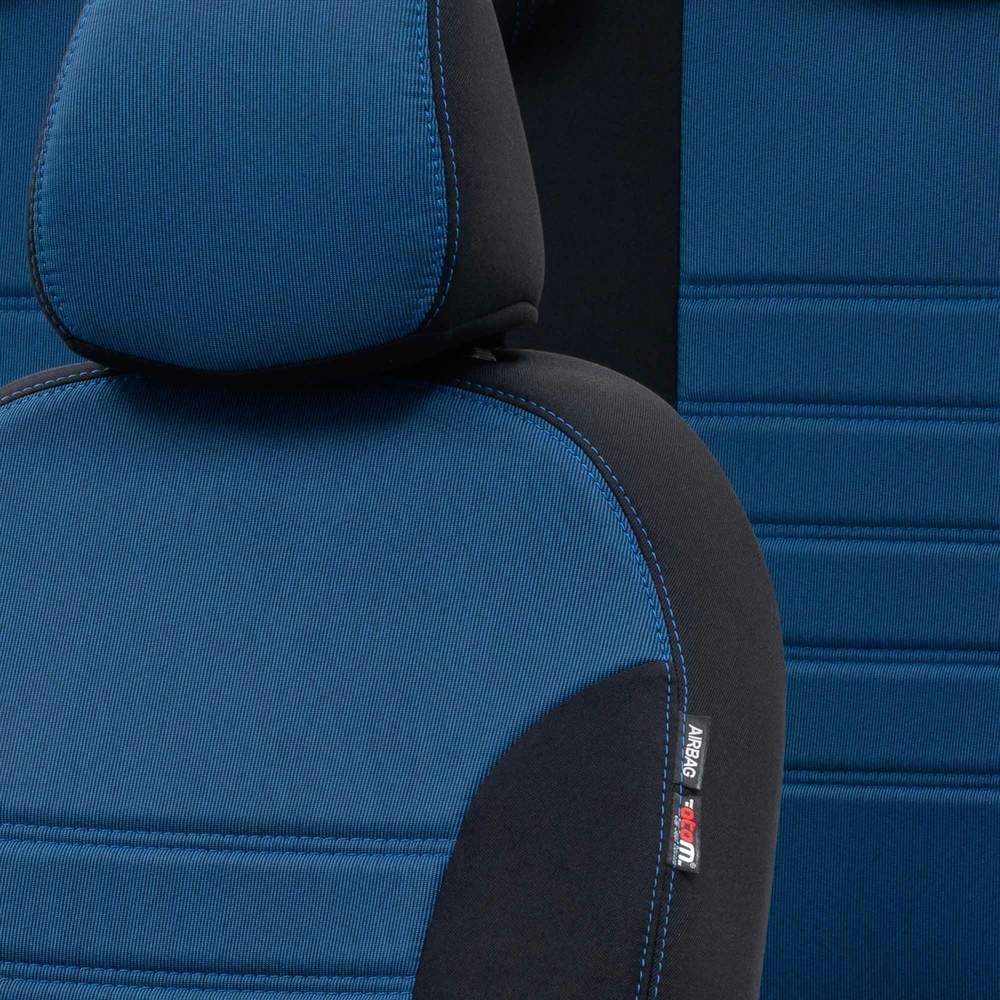 Otom Ford Ranger 2012-2018 Özel Üretim Koltuk Kılıfı Original Design Mavi - Siyah - 3