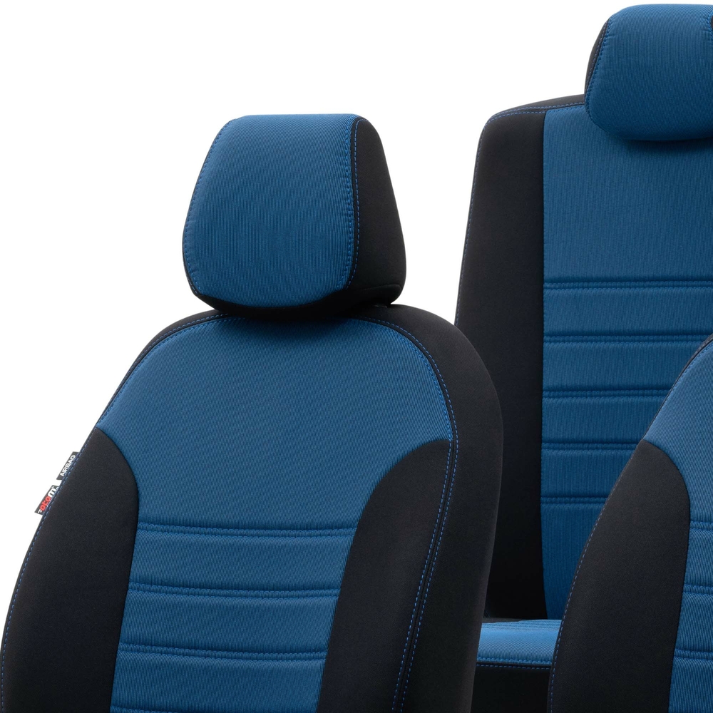 Otom Ford Ranger 2012-2018 Özel Üretim Koltuk Kılıfı Original Design Mavi - Siyah - 4