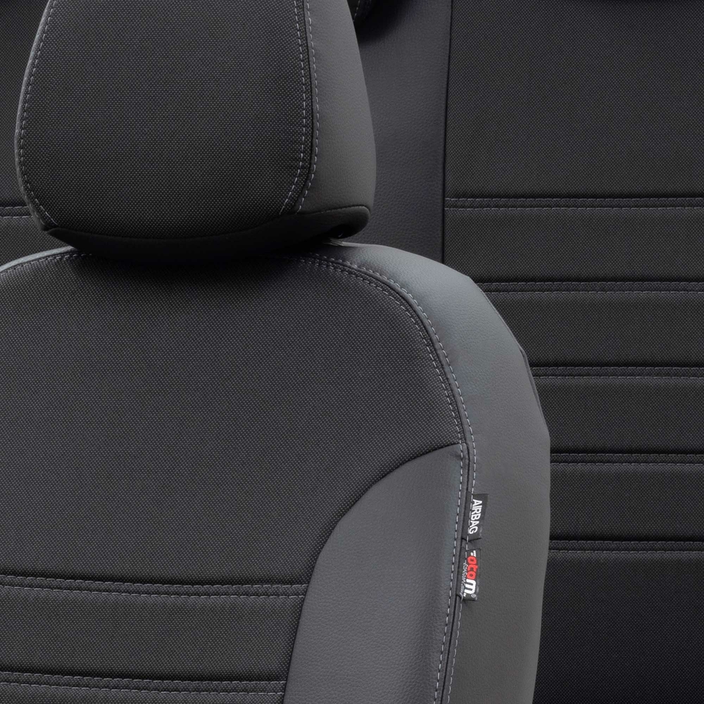 Otom Ford Ranger 2012-2018 Özel Üretim Koltuk Kılıfı Paris Design Füme - Siyah - 3