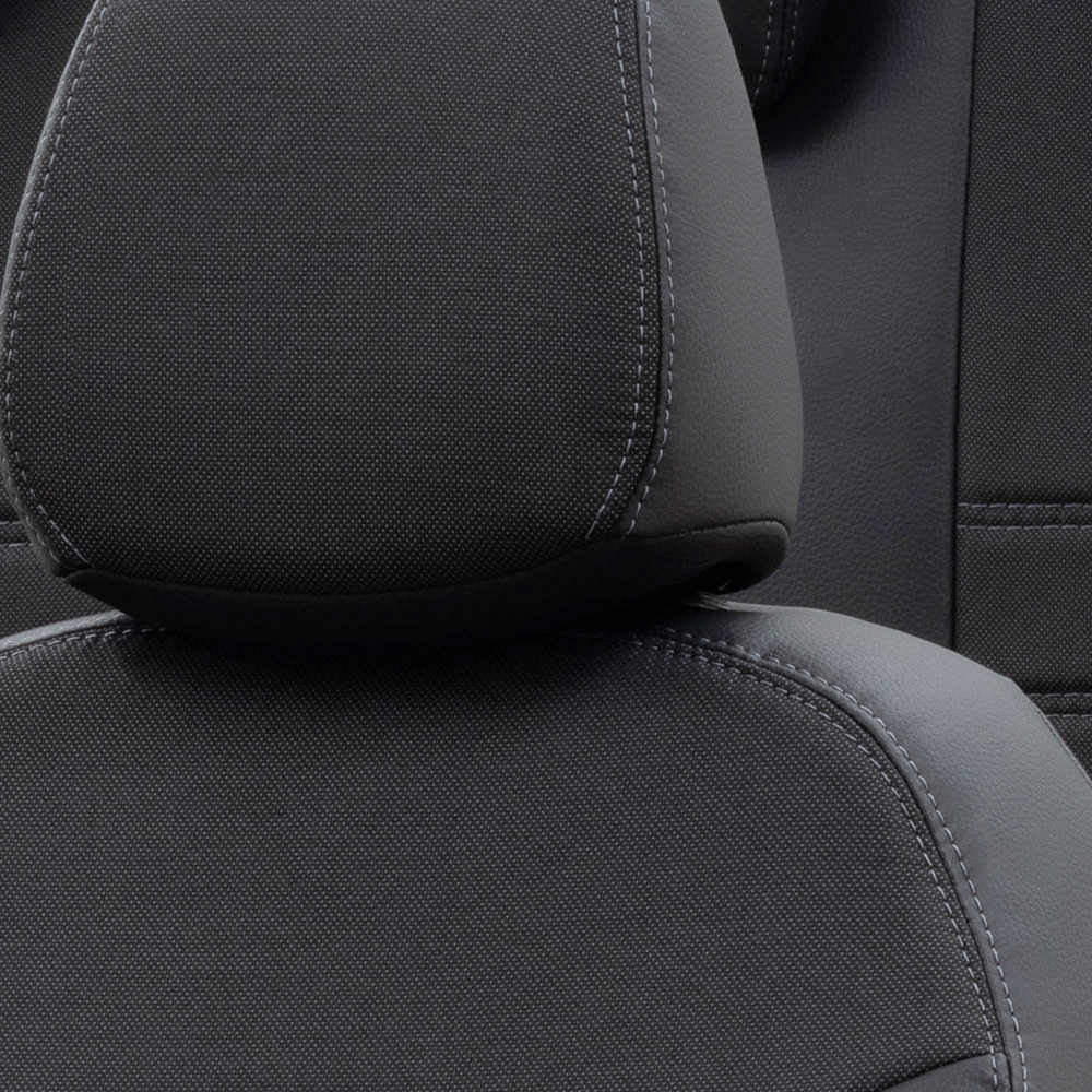 Otom Ford Ranger 2012-2018 Özel Üretim Koltuk Kılıfı Paris Design Füme - Siyah - 5