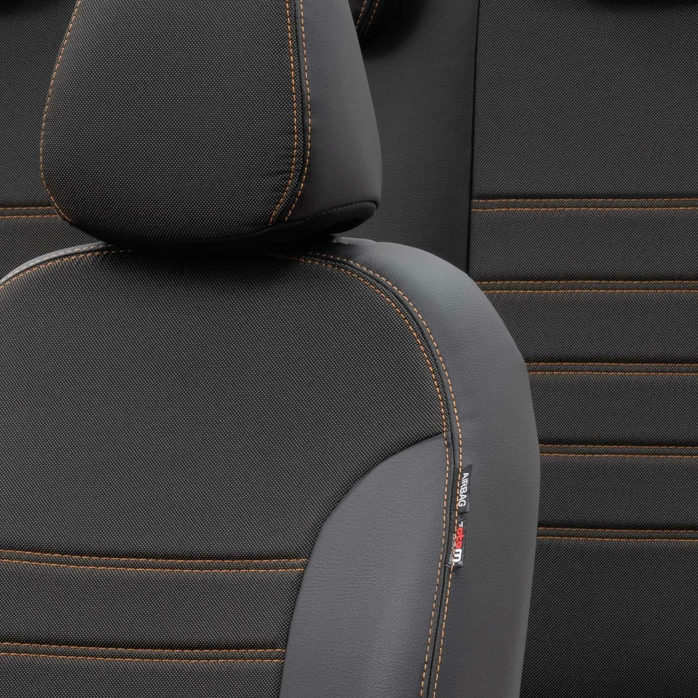 Otom Ford Ranger 2012-2018 Özel Üretim Koltuk Kılıfı Paris Design Bej - Siyah - 3