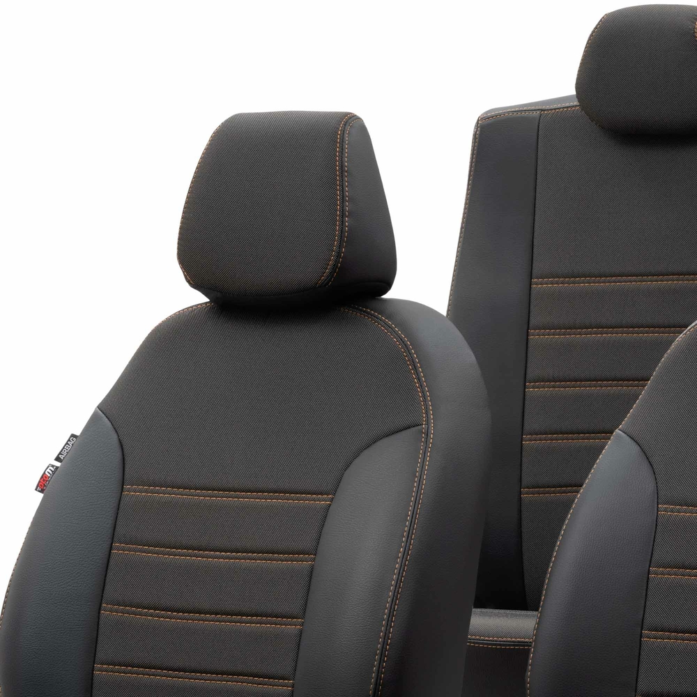 Otom Ford Ranger 2012-2018 Özel Üretim Koltuk Kılıfı Paris Design Bej - Siyah - 4