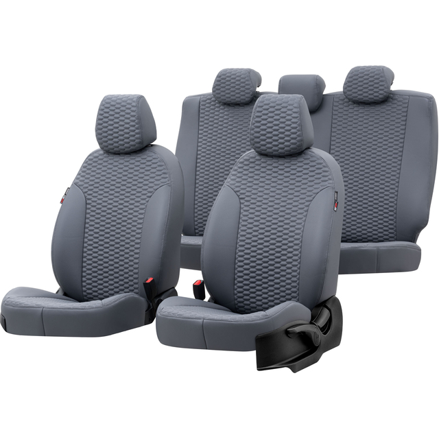 Otom Mitsubishi Canter 2+1 (3 Kişi) 2007-2015 Özel Üretim Koltuk Kılıfı Tokyo Design Deri Füme - 1