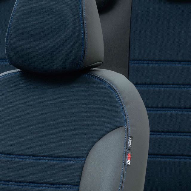 Otom Peugeot Partner Tepee (3 Kişi) 2008-2018 Özel Üretim Koltuk Kılıfı Paris Design Mavi - Siyah - 3