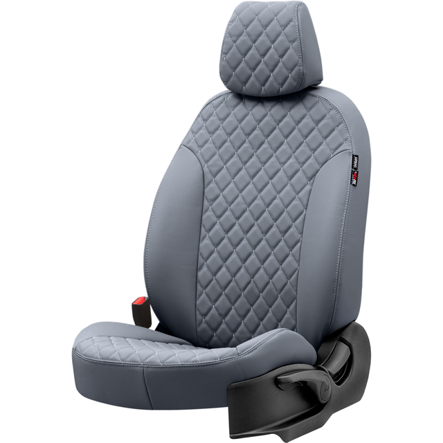 Otom Seat Alhambra 1996-2010 Özel Üretim Koltuk Kılıfı Madrid Design Deri Füme - 2