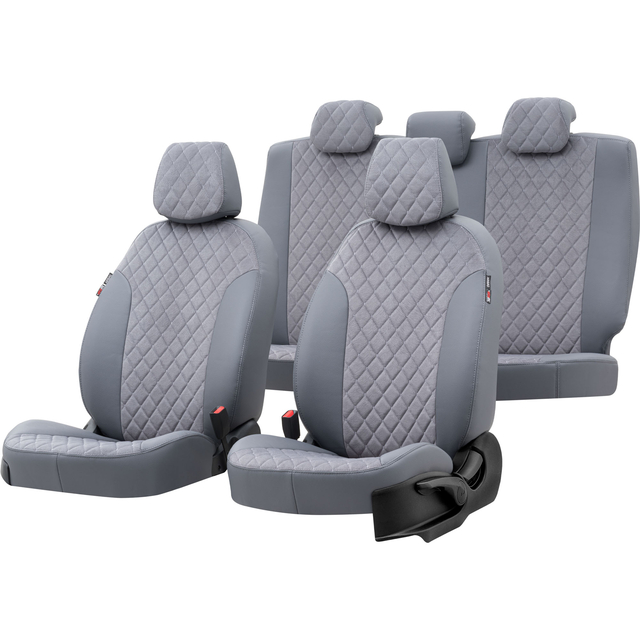 Otom Seat Alhambra 1996-2010 Özel Üretim Koltuk Kılıfı Madrid Design Tay Tüyü Füme - 1