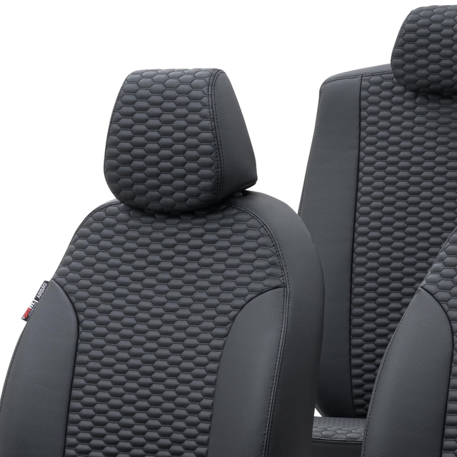 Otom Seat Alhambra 1996-2010 Özel Üretim Koltuk Kılıfı Tokyo Design Deri Siyah - 4