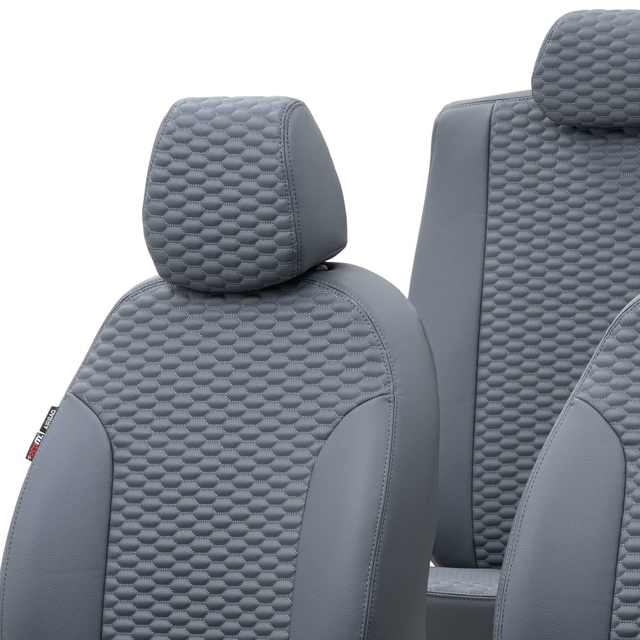 Otom Seat Alhambra 1996-2010 Özel Üretim Koltuk Kılıfı Tokyo Design Deri Füme - 4