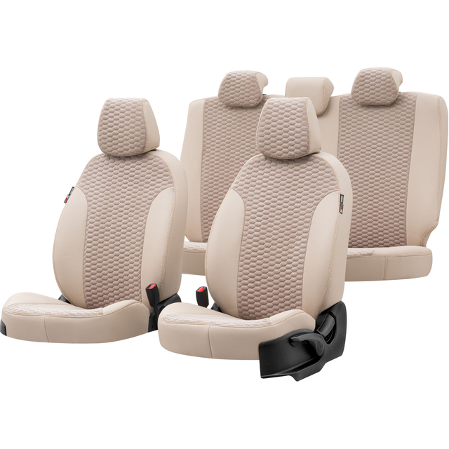 Otom Seat Alhambra 1996-2010 Özel Üretim Koltuk Kılıfı Tokyo Design Tay Tüyü Bej - 1