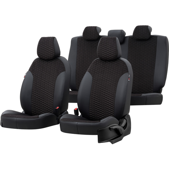 Otom Seat Alhambra 1996-2010 Özel Üretim Koltuk Kılıfı Tokyo Design Tay Tüyü Siyah - 1