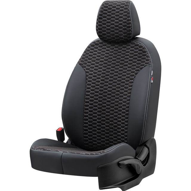 Otom Seat Alhambra 1996-2010 Özel Üretim Koltuk Kılıfı Tokyo Design Tay Tüyü Siyah - Beyaz - 2