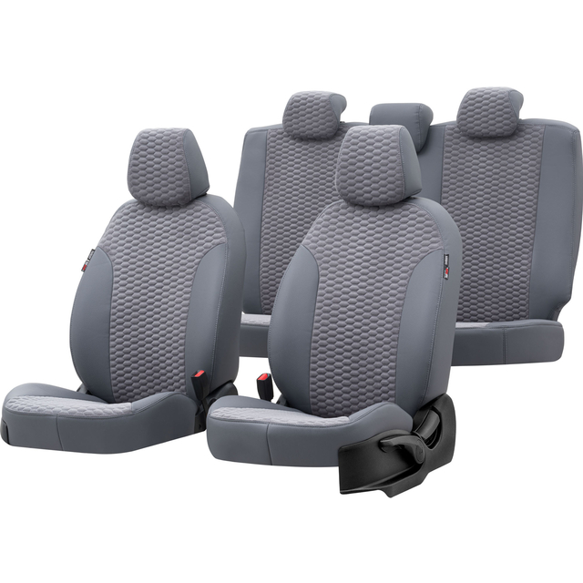 Otom Seat Alhambra 1996-2010 Özel Üretim Koltuk Kılıfı Tokyo Design Tay Tüyü Füme - 1