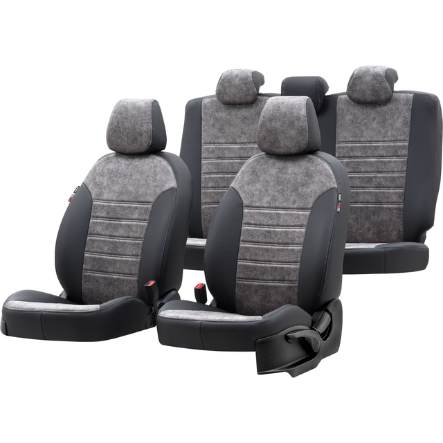 Otom Seat Altea XL 2004-2015 Özel Üretim Koltuk Kılıfı Milano Design Füme - Siyah - 1