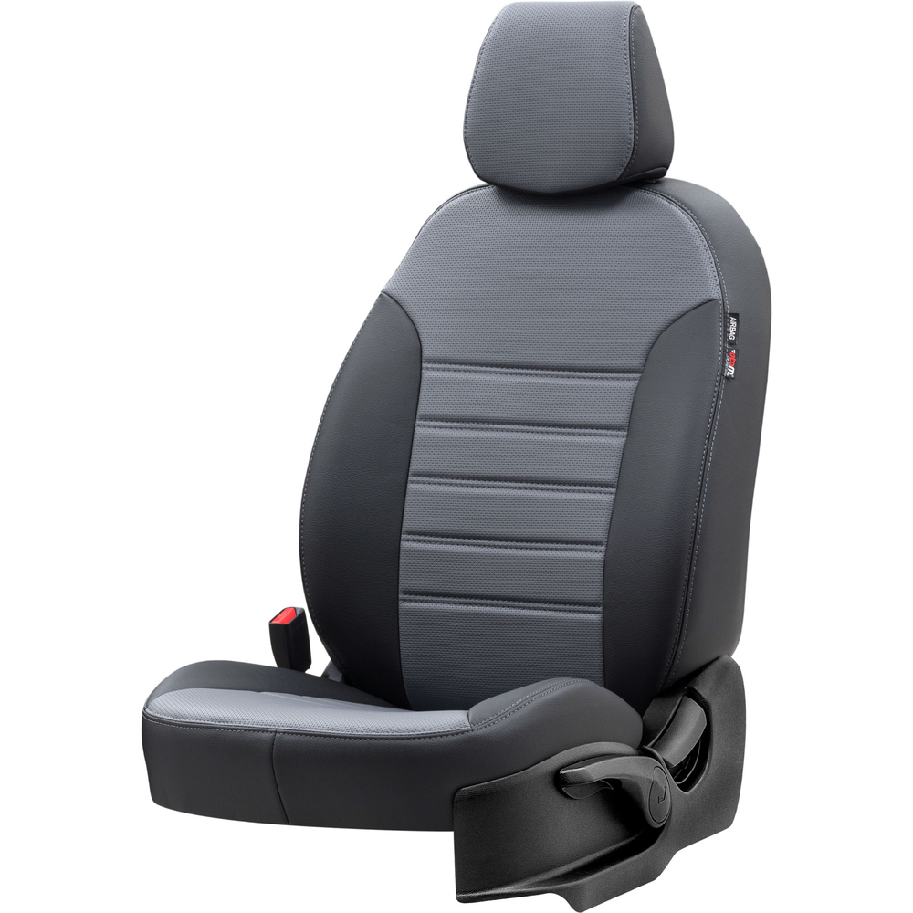 Otom Seat Altea XL 2004-2015 Özel Üretim Koltuk Kılıfı New York Design Füme - Siyah - 2